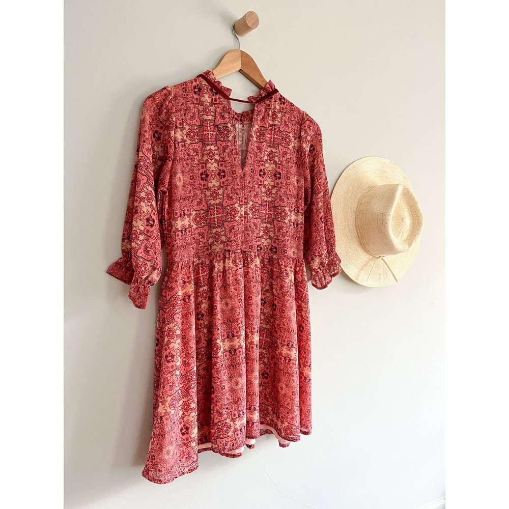 For Love and Lemons | Dresses | Geneva Mini Dress | Burgundy | Sz S - Picture 10 of 12